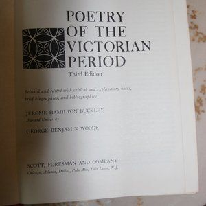 Terrific collection of great poetry in "Poetry of the Victorian Period"